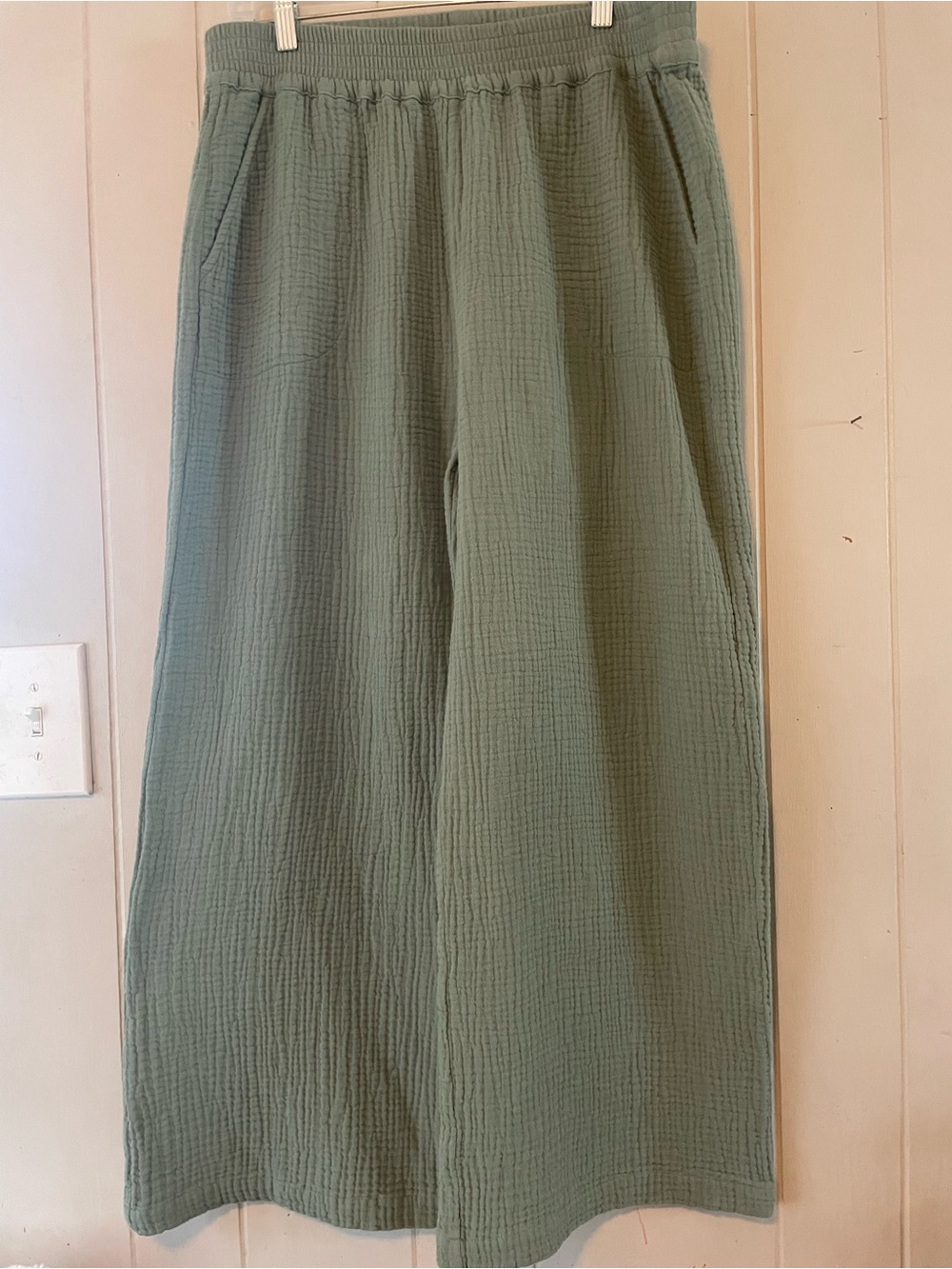 Alice Walk The Organic Cotton Cloud Pant Triple Gauze Sage Size Large